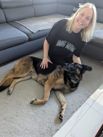 Therapist with a dog
